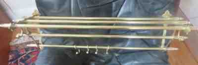 Vintage Antique Railroad Train Pullman Brass Hat Shelf