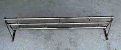 Vintage Brass Nickel Plate Train / Railroad Luggage - Rack - Shelf - Hat - Coat