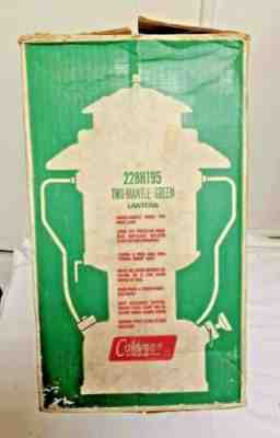 Vintage Coleman Model 228H195 Big Hat 2-Mantle Lantern USA 9 1973 Sept Orig Box