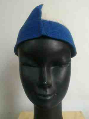 Blue & White Shalom Vintage Israel Authentic Cotton Kova Tembel old hat 60s 70s