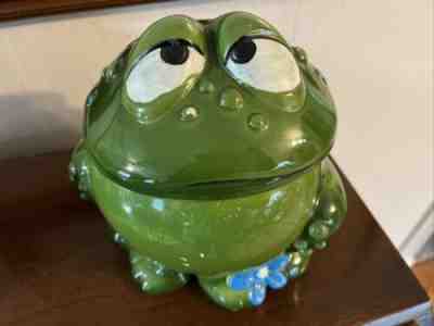 Vintage 1973 Holt Howard FROG Cookie Jar No. 2681 JAPAN HH LABEL LOOK NICE! WOW