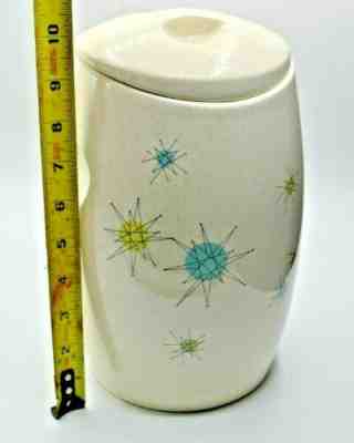 RARE MCM Vintage Franciscan Starburst 10" CANISTER & Lid Mid Century Atomic USA