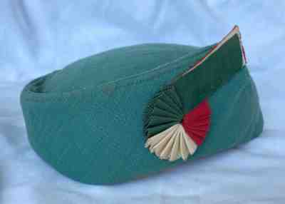 Vintage 1960s Mae Hanauer TWA Flight Attendant Hat Airline Stewardess Plane