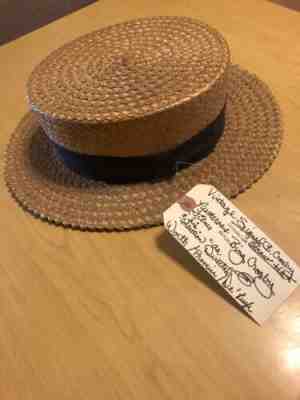 Bing Crosby personally owned straw hat worn in the movies with LOA