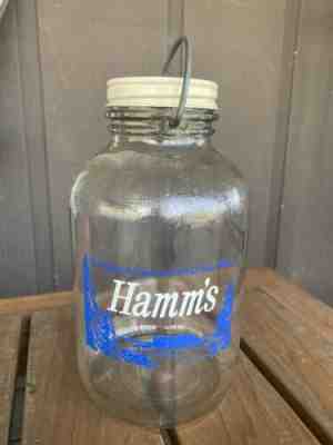 Vintage Hamms Beer Crown Logo Growler 1960s Baltimore MD Bail Handle W/ Lid