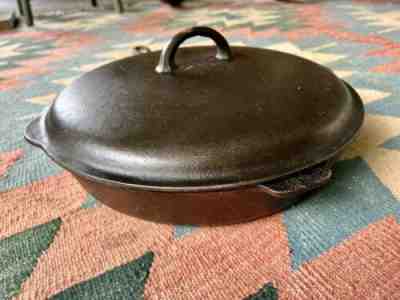 Griswold #12 Cast Iron Frying Pan #719 B w/Heat Ring Small Logo Lid 472 Dripring