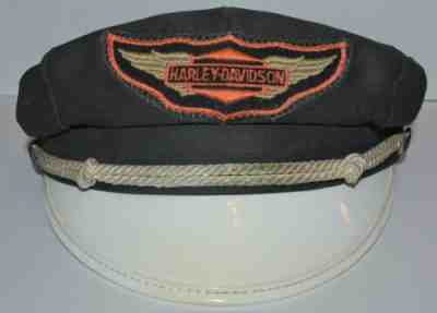 Vintage Harley Davidson HD Biker Motorcycle Captains Hat Cap