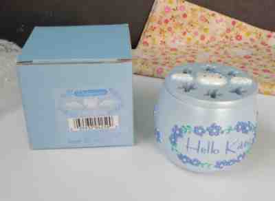Sanrio Vintage 2000 Hello Kitty Blue Angel Potpourri Ceramic Jar Pot & Lid