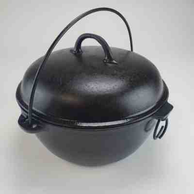 Vintage FAVORITE PIQUA WARE Cast Iron #2 Dutch Oven w/Trivet 1916-1935