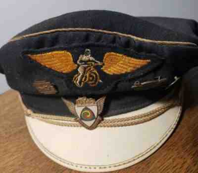 VINTAGE BUCO CLOTH RIDING HARLEY + Pins GYPSY TOUR 1954 50 YEARS LOCONIA 1951