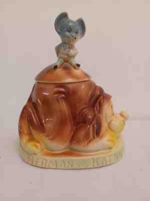 Vintage 1960's American Bisque Company Cookie Jar " Herman And Katnip "