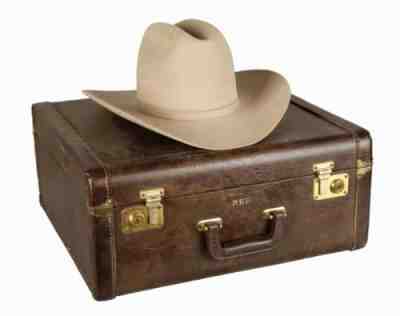 1960s - Vintage Red Adair - Cowboy Hat - w/Monogramed Carrying Case, Excellent!!