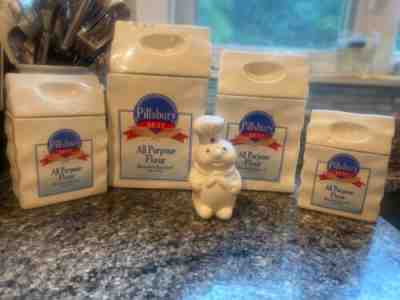 4 sizes Vintage 1988 Benjamin & Medwin. Pillsbury Flour Sack Advertising & fig
