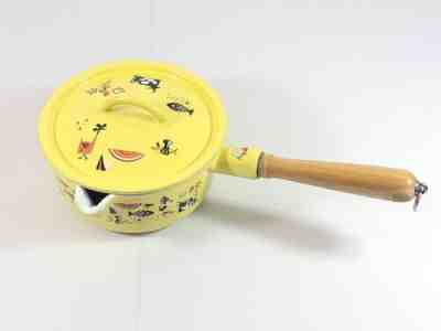 1950's Robert Markley Descoware FE Belgium Enamel Cast Iron Saucepan #16, 0.5 QT