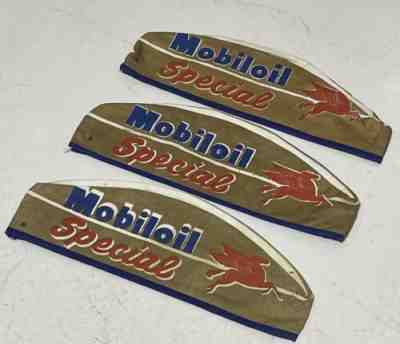 Lot 3 VTG 50s Mobiloil Special Gas Station Attendant Mechanics Hat Service Cap