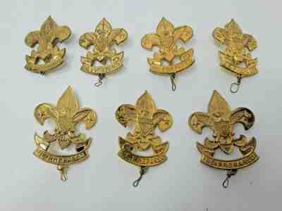 Vintage First Class Scout Hat Pin Boy Scouts Pat 1911 BSA Award Pin Lot of 7