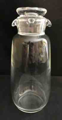 VINTAGE STEUBEN CLEAR CRYSTAL BAR COCKTAIL SHAKER W LID 1941 DONALD RUSSELL