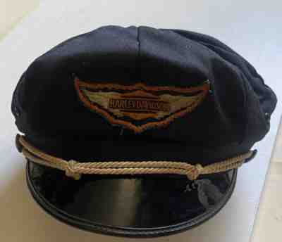 Vintage Late 1950s Harley Davidson Cap â??Captains Capâ?