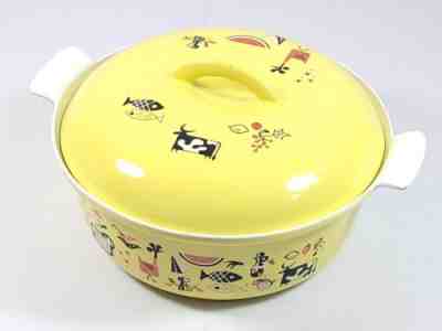 1950's Robert Markley Descoware FE Belgium Enamel Cast Iron Dutch Oven 2 QT