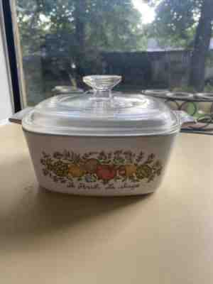 Corning Ware Spice of Life Le Persil La Sauge A-1 1/2-B 1 1/2 qt w/ Lid A Pyrex