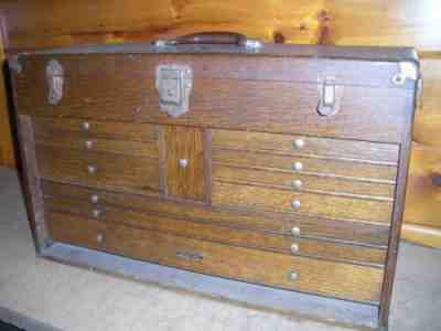 Vintage H. Gerstner & Sons 11 Drawer Wooden Chest Machinist / No Lid / Very Nice