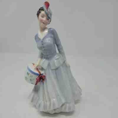 Antique Royal Doulton MIDINETTE Figurine # HN 2090 Victorian Woman with Hat Box.