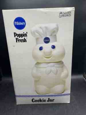 VTG 1988 Pillsbury Doughboy "Poppin Fresh"Cookie Jar 12" With Box