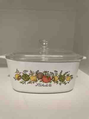 rare vintage corning ware spice of life A-1 1/2-B 1.5 Liter Lid D-10