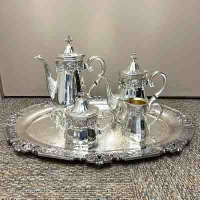Vintage 5 Piece Hispana Gortham YC1651 Hollowware SilverPlate Tea Set