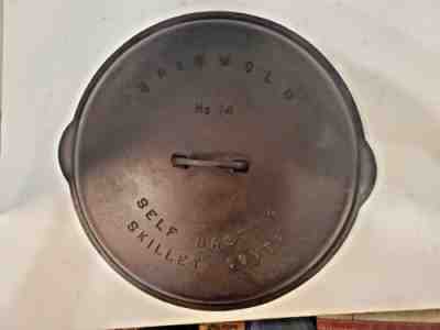 RARE Antique Large GRISWOLD No. 14 Self Basting Skillet Cover #474 Made in USA