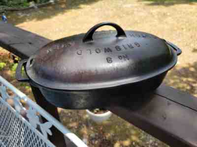 GRISWOLD No 3 Cast Iron Oval Roaster Dutch Oven 643? with lid 644A