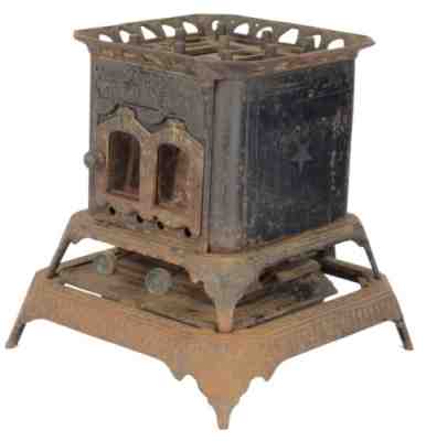 Rare Myer Osborn & Co Cleveland O Cast Iron Two Wick "Sad Iron" Heater Stove
