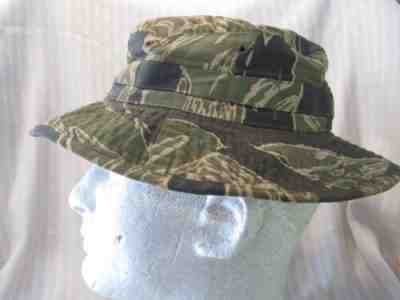 VINTAGE VIETNAM ERA TIGER STRIPE BUCKET / BOONIE HAT