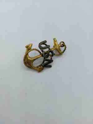 Vintage US Navy CPO Chief Petty Officer Hat Badge WWII or Earlier