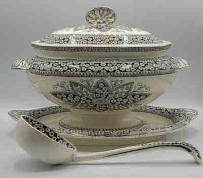 c.1881 W.T. Copeland Complete PRIMROSE Tureen w/Underplate & Ladle Staffordshire