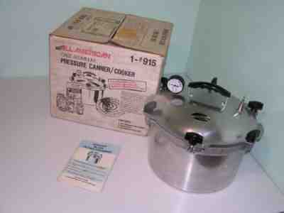 Vintage ALL AMERICAN Pressure COOKER 915 Heavy Aluminum Canner 15 Quart CANNING