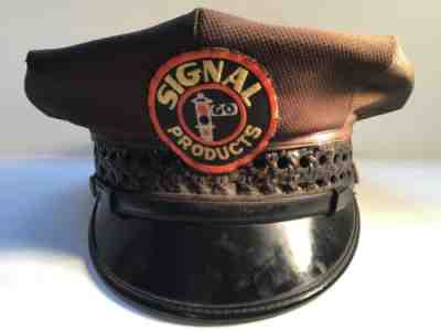 Vintage Signal Gas Attendant Hat Oil Can rare Quart handy Gulf Shell Mobil Race