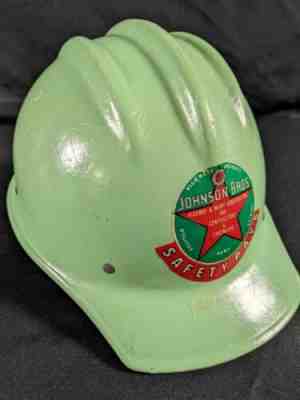 VINTAGE FIBERGLASS HARD HAT HELMET HARD BOILED ED BULLARD JOHNSON CONSTRUCTION