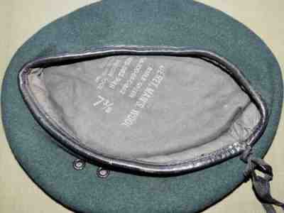 US Army Vietnam SPECIAL FORCES GREEN BERET 1969 Vtg SIZE 7 3/8 Hat Cap RARE