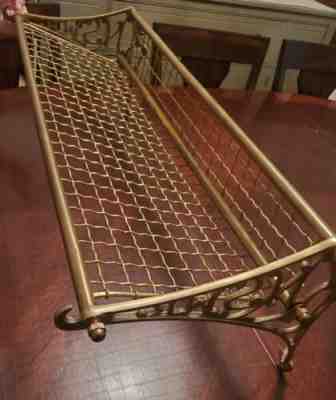 Vintage Brass NSWR Pullman Train Luggage Rack Shelf Railroad Wall Hat Towel JA