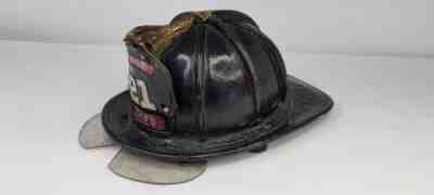 VINTAGE ANTIQUE CAIRNS SAN MATEO CALIFORNIA LEATHER FIREMAN'S HELMET HAT RARE!