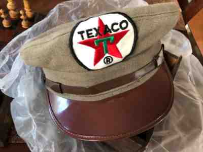 Vintage Collectible TEXACO Oil Service Gas Station Uniform Hat Cap Patch 7 1/8