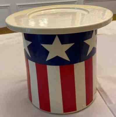 1973 Rare McCoy Uncle Sam's Hat Cookie Jar Vintage Made In USA