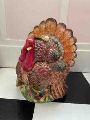 RARE Vintage SPODE Thanksgiving Harvest Collection TURKEY TUREEN
