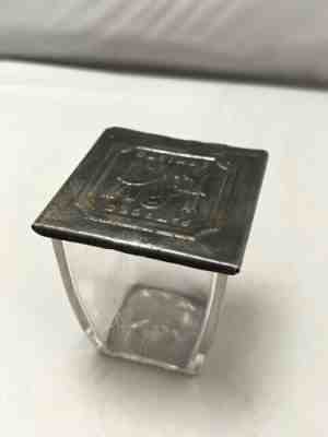 Vintage Lorenz & Wightman L&W Jelly Jam Jar with Square Tin Lid Pat. 12-6-1870