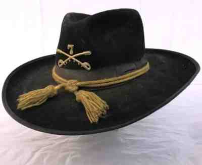 Vintage Men's Knudsen Dark Blue Replica 1870's Cavalry Hat 7-3/8