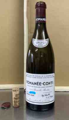 DRC Romanee conti empty bottle 2004 with cork & lid cap rare vintage wine DRC