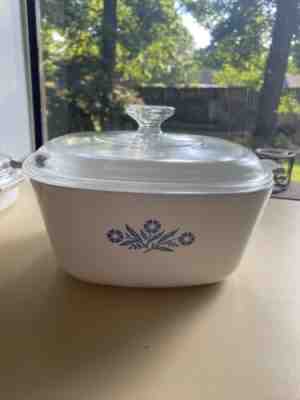 Vintage Corning Ware Blue Cornflower 2 1/2 Qt P-2 1/2-B with Lid
