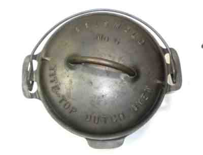Vintage Griswold #6 Dutch Oven (2605) w/Tite-Top Lid (2606 A), Patent 1920