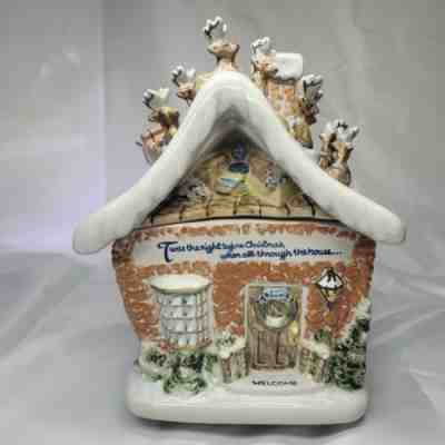 Vintage Louisville Stoneware Night Before Christmas Cookie Jar 1992 Rare